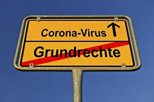 Coronavirus Symbol Drucke: Digital Composing, symbol picture
