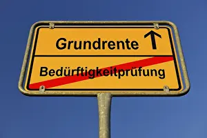 Pension Reform Drucke: Digital Composing, Symbols of basic pension and means test
