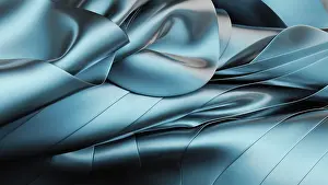 Abstract Wave Pattern Drucke: A digitally rendered image captures smooth