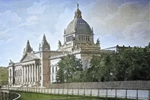Historic Courthouse Building Drucke: Digitally restored