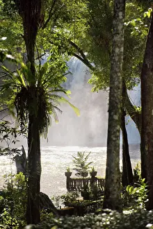 Paronella Park Australia Drucke: Dilapidated park with waterfall