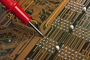 Construction Site Drucke: Dipstick on the electronic board