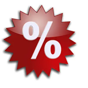 Discount Symbol Drucke: Discount, percents