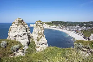 English Channel Coastline Drucke: Distinctive rock formation