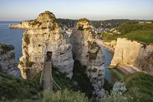 Chalk Cliffs Normandy Drucke: Distinctive rock formation