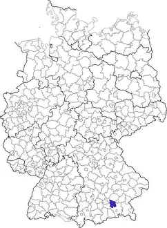 Bavaria District Drucke: District of Ebersberg, in Bavaria