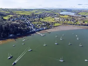 Great Britain Nature Images Drucke: Dittisham and River Dart, Devon
