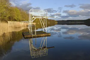 Deserted Water Sports Scene Drucke: Diving platform. Reflection of a jump tower