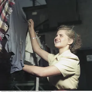 Die Wäsche zu machen in den 1950er Jahren.