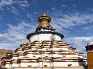 Tibetan Monastery Complex Drucke: Dome construction at Palcho Monastery