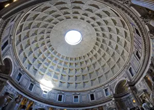 Roman Antiquity Architecture Drucke: Dome of the Pantheon, interior view