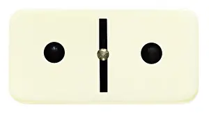 Isolated Domino Piece Drucke: A domino tile against a white background