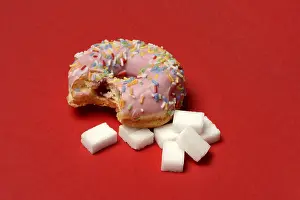 Ornate Pastry Decoration Drucke: Donut and sugar cubes