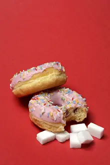 Sugar Cubes Drucke: Donut and sugar cubes
