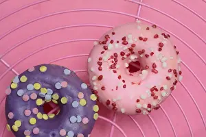 Decorative Donuts Drucke: Donuts on wire rack, doughnut
