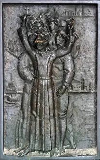 Christian Art And Scripture Drucke: Detail of the door of the Cathedral of St