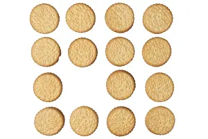 Deserted Dessert Table Drucke: Double biscuits in rows, one place empty, on white
