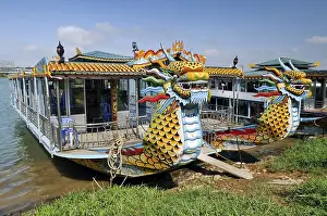 Mythical Creature Depiction Drucke: Dragon head and excursion boat