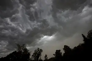Deserted German Landscapes Drucke: Dramatic cloud formation in front of a storm