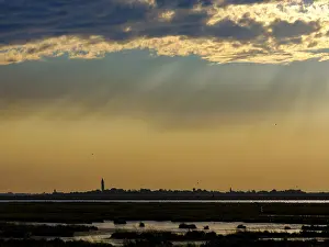 Venice Lagoon Drucke: Dramatic clouds over the lagoon of Venice
