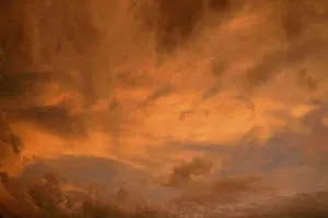 Central Europe Cloudy Skies Drucke: Dramatic clouds in the sky, after sunset