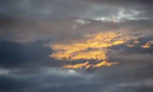 Dramatic Sunset Norway Drucke: Dramatic clouds at sunset, Bodo