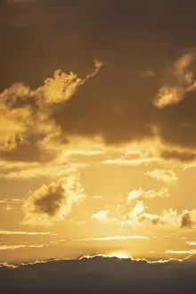 Atmospheric Light Greece Drucke: Dramatic clouds, sunset, Cyclades
