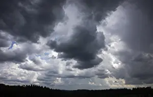 Cloud Formations In Austria Drucke: Dramatic cloudscape with (cumulus) clouds