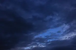 Dusk In Austria Drucke: Dramatic cloudscape at dusk, rain clouds, Austria