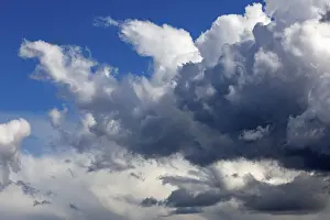Cloudy Skies In Middle Europe Drucke: Dramatic cloudy sky, Schleswig-Holstein, Germany