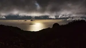 Tenerife Spain Drucke: Dramatic cloudy sky over the sea