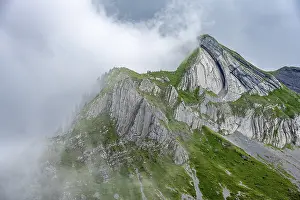 Bernese Alps Landscape Drucke: Dramatic mountain landscape with clouds