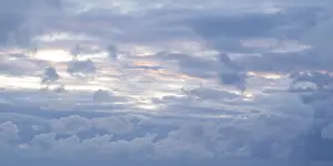 Uninhabited German Landscape Drucke: Dramatic sky over the North Sea