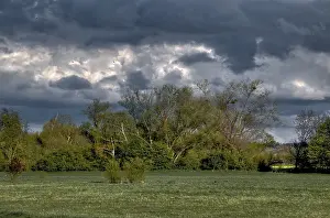Natural Paradise Germany Drucke: Dramatic storm clouds with grey