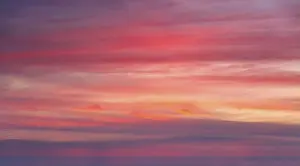 Dusk Landscape Photography Drucke: Dramatic sunset clouds in sky