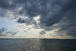 Schleswig Holstein Coastline Drucke: Dramatically cloudy sky over the Baltic Sea