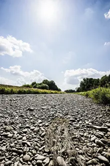 Climate Change Germany Drucke: Dried-up river, climate change