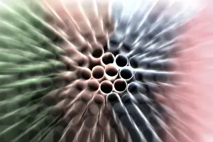 Multicolored Drinking Straws Drucke: Drinking Straws as an abstract background