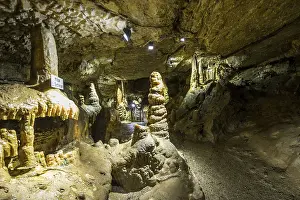 German Low Mountain Range Drucke: Dripstone cave, Erdmannshohle