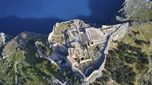 Archaeological Site In Greece Drucke: Drone image, Acropolis of Lindos