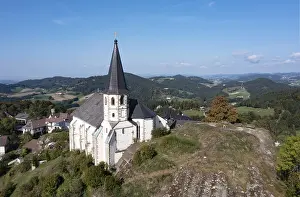 Top Down View Of Austria Drucke: Drone image, Sankt Thomas am Blasenstein