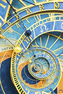 Astrology Background Drucke: Droste effect background based on Prague astronimical clock