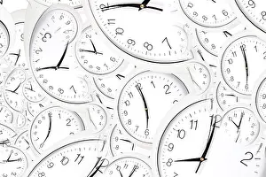Droste Effect Background Drucke: Droste effect background with infinite clock spiral