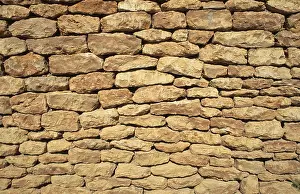 Dry Wall Detail Drucke: Detail of a dry wall or stone wall