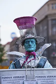 Central Europe Travel Images Drucke: Dummy with turquoise face