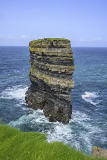 Ireland Coastal Scenery Drucke: Dun Briste Sea Stack at Downpatrick Head