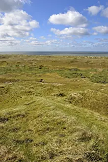 Lower Saxony Coastal Area Drucke: Dune landscape with blue clouds