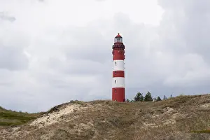 Sandy Dune Landscape Europe Drucke: Dune landscape with lighthouse