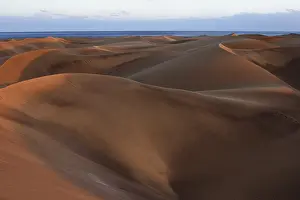 Gran Canaria Landscape Drucke: Dunes, Maspalomas, structures in the sand