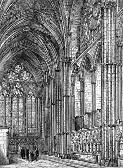 British Religious Landmarks Drucke: Durham, interior of the Cathedral with the 9 Altars